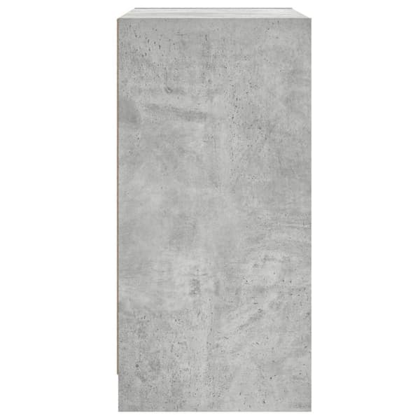 skab med glaslåger 68x37x75,5 cm betongrå