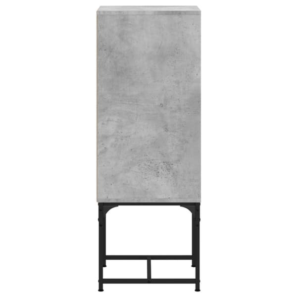 skab med glaslåge 35x37x100 cm betongrå