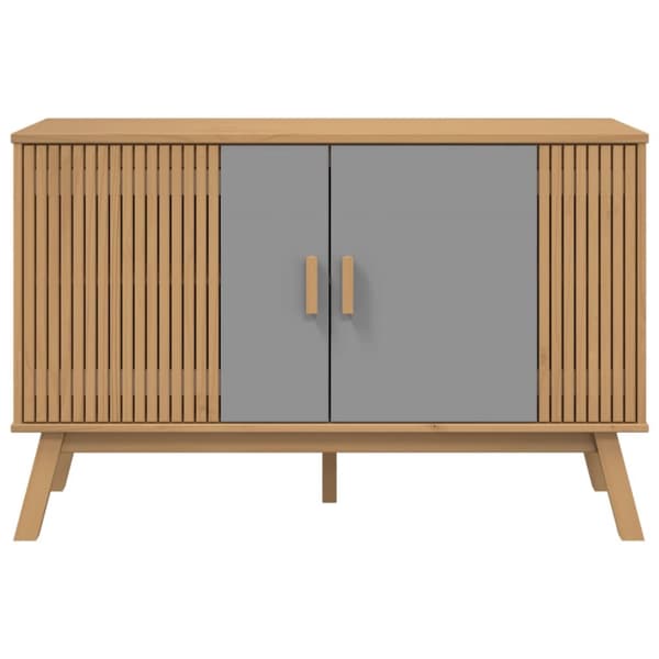 Senkki OLDEN harmaa ja ruskea 114x43x73,5 cm täysi mänty