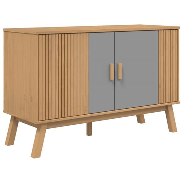 Senkki OLDEN harmaa ja ruskea 114x43x73,5 cm täysi mänty