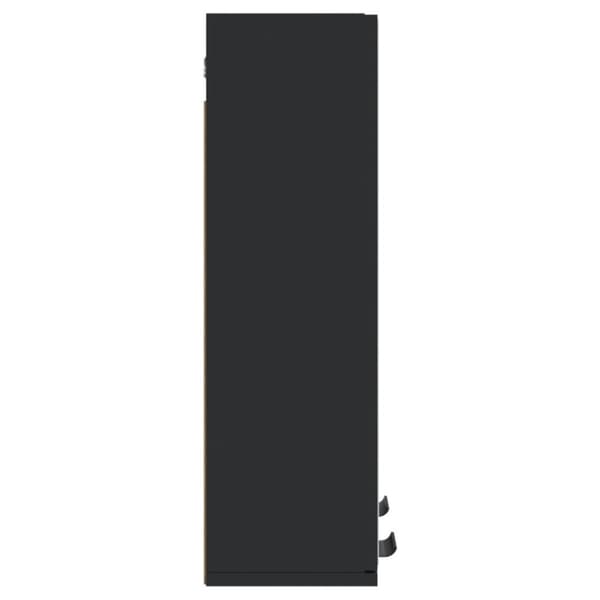 vidaXL Kylpyhuoneen peilikaappi musta 64x20x67 cm tekninen puu