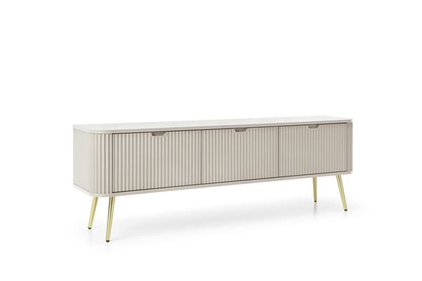 Cashmere tv-skab, ben: guld, D: L: 168 Cm, H: 57 Cm, D: 39 Cm