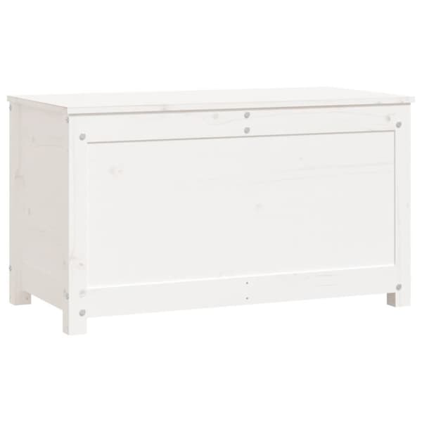vidaXL opbevaringskasse 80x40x45,5 cm massivt fyrretræ hvid -  Skabe & opbevaring