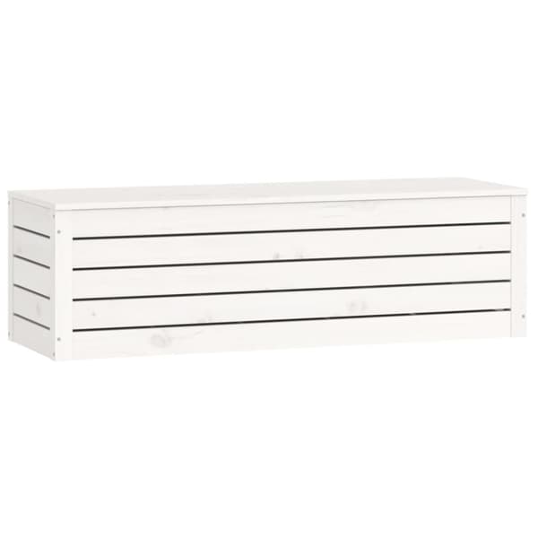 vidaXL opbevaringskasse 109x36,5x33 cm massivt fyrretræ hvid -  Skabe & opbevaring