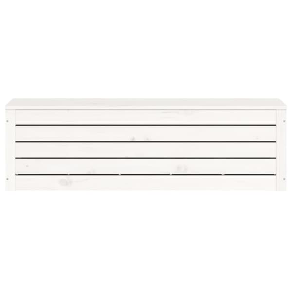 vidaXL opbevaringskasse 109x36,5x33 cm massivt fyrretræ hvid -  Skabe & opbevaring