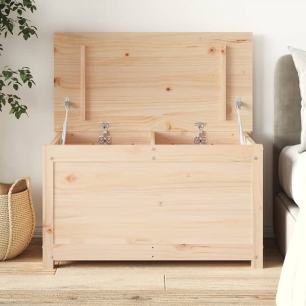 vidaXL opbevaringskasse 80x40x45,5 cm massivt fyrretræ -  Skabe & opbevaring