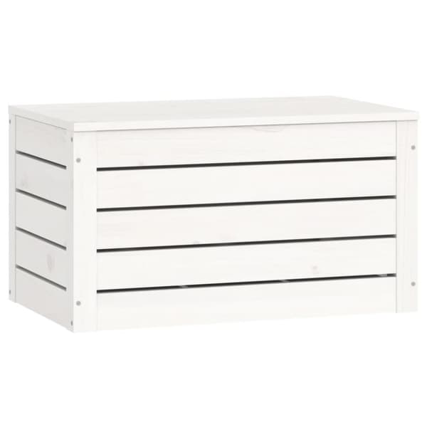 vidaXL opbevaringskasse 59,5x36,5x33 cm massivt fyrretræ hvid -  Skabe & opbevaring