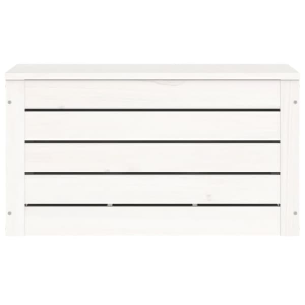 vidaXL opbevaringskasse 59,5x36,5x33 cm massivt fyrretræ hvid -  Skabe & opbevaring