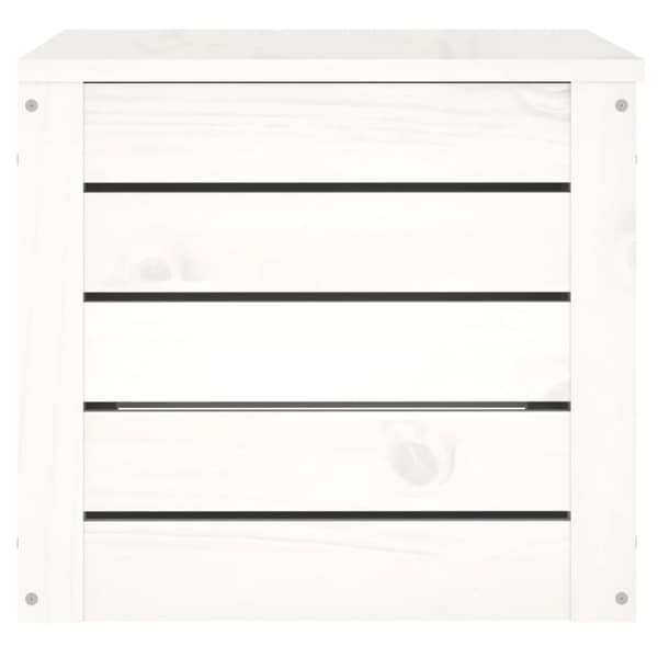 vidaXL opbevaringskasse 59,5x36,5x33 cm massivt fyrretræ hvid -  Skabe & opbevaring