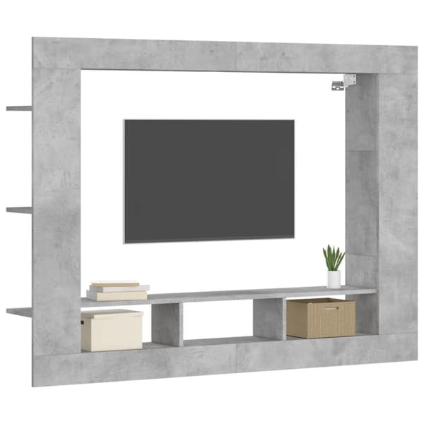 vidaXL tv-møbel 152x22x113 cm konstrueret træ betongrå - Skabe & opbevaring