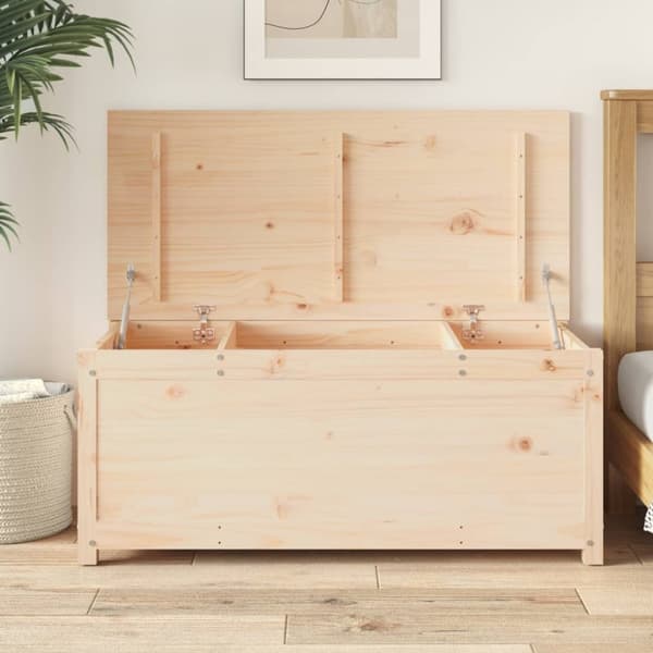 vidaXL Förvaringslåda 110x50x45,5 cm massiv furu -  Skåp & lagring