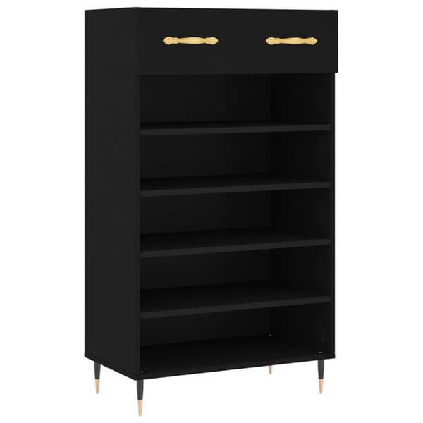 vidaXL Kenkäkaappi musta 60x35x105 cm tekninen puu -  Kaapit & säilytysratkaisut