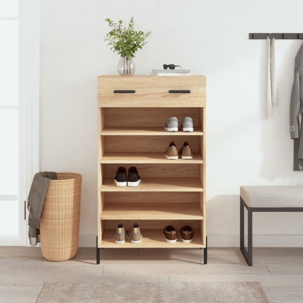 vidaXL skoreol 60x35x105 cm konstrueret træ sonoma-eg -  Skabe & opbevaring