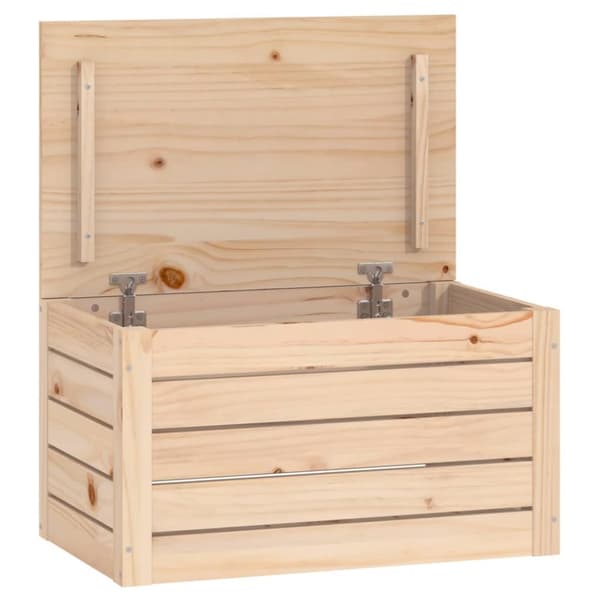vidaXL opbevaringskasse 59,5x36,5x33 cm massivt fyrretræ -  Skabe & opbevaring