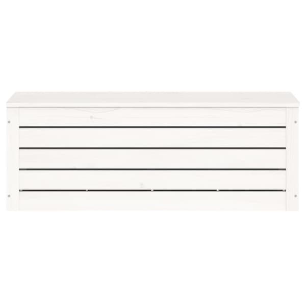 The Living Store opbevaringskasse 89x36,5x33 cm massivt fyrretræ hvid -  Skabe & opbevaring