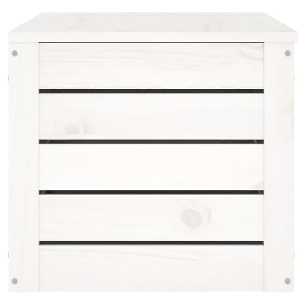 The Living Store opbevaringskasse 89x36,5x33 cm massivt fyrretræ hvid -  Skabe & opbevaring