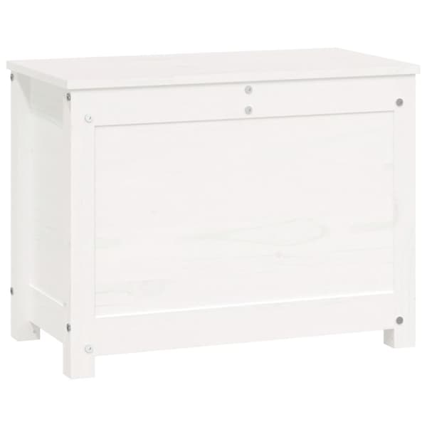 The Living Store opbevaringskasse 60x32x45,5 cm massivt fyrretræ hvid -  Skabe & opbevaring