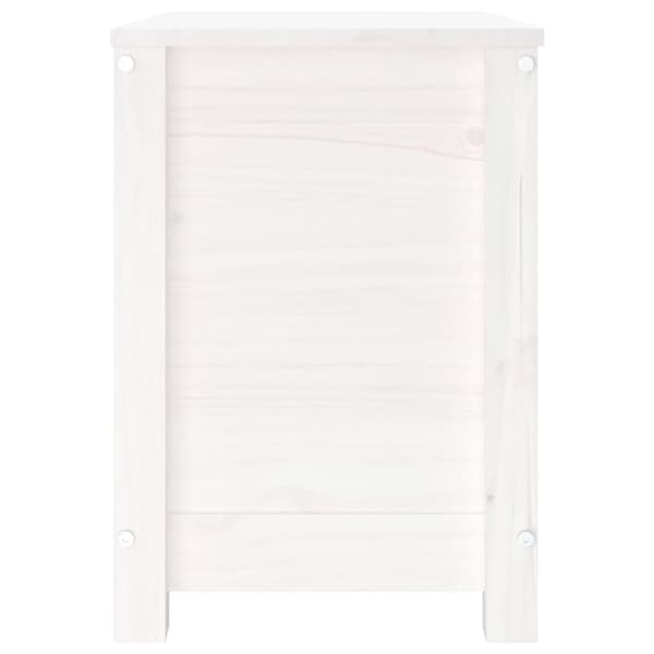 The Living Store opbevaringskasse 60x32x45,5 cm massivt fyrretræ hvid -  Skabe & opbevaring