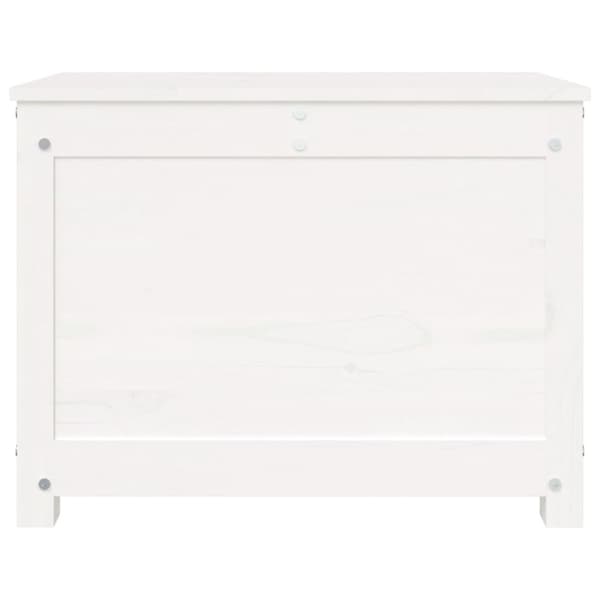The Living Store opbevaringskasse 60x32x45,5 cm massivt fyrretræ hvid -  Skabe & opbevaring