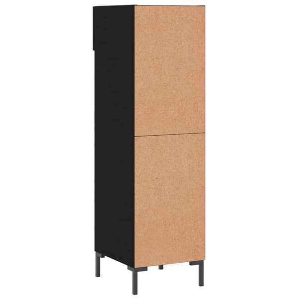 The Living Store skoskab 30x35x105 cm konstrueret træ sort - Skabe & opbevaring
