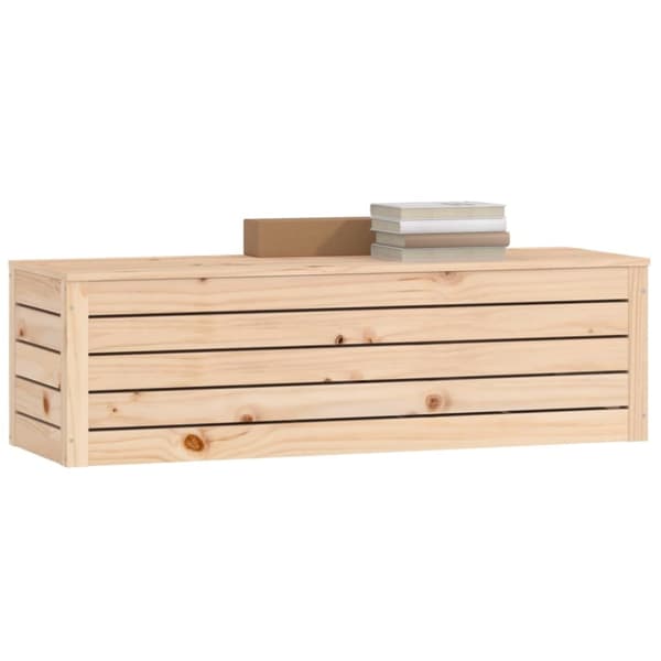 The Living Store opbevaringskasse 109x36,5x33 cm massivt fyrretræ -  Skabe & opbevaring