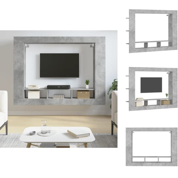 Kaapit & säilytysratkaisut - Living TV-taso betoninharmaa 152x22x113 cm tekninen puu