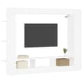 Miniatyrbillede 4 af 10: Skabe & opbevaring - Living tv-møbel 152x22x113 cm konstrueret træ hvid