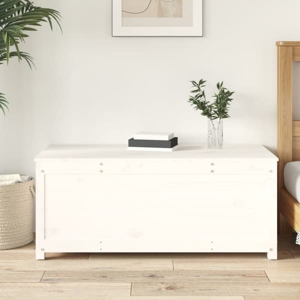 Kaapit & säilytysratkaisut - Living Säilytyslaatikko valkoinen 110x50x45,5 cm täysi mänty