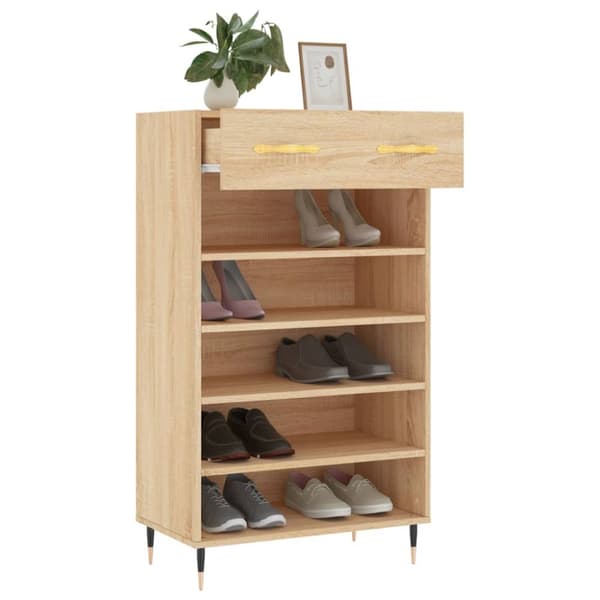 Skoreol 60x35x105 cm konstrueret træ sonoma-eg - Skoreol - Skoreoler - Home & Living
