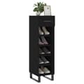 Miniatyrbillede 4 af 11: Skoskab 30x35x105 cm konstrueret træ sort - Skoreol - Skoreoler - Home & Living