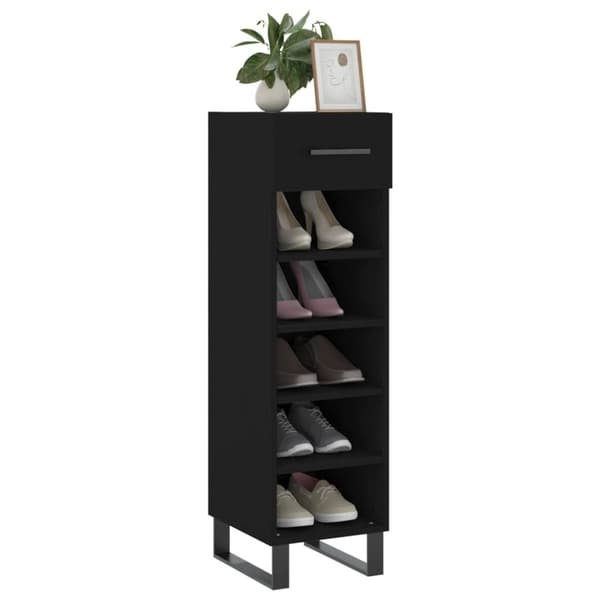 Skoskab 30x35x105 cm konstrueret træ sort - Skoreol - Skoreoler - Home & Living