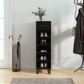 Miniatyrbillede 2 af 11: Skoskab 30x35x105 cm konstrueret træ sort - Skoreol - Skoreoler - Home & Living