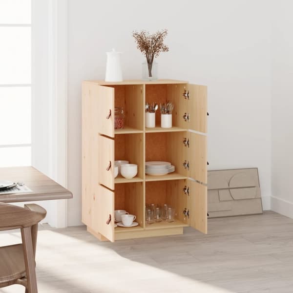 højskab 67x40x108,5 cm massivt fyrretræ