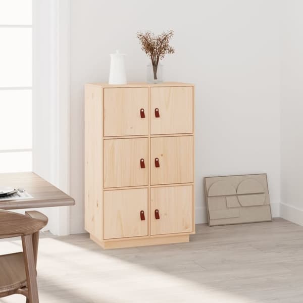 højskab 67x40x108,5 cm massivt fyrretræ