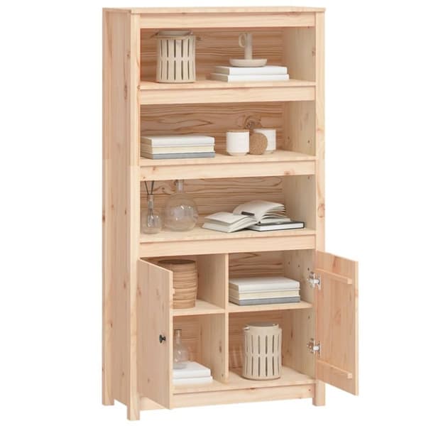 Förvaringshylla 80x35x154 cm massiv furu
