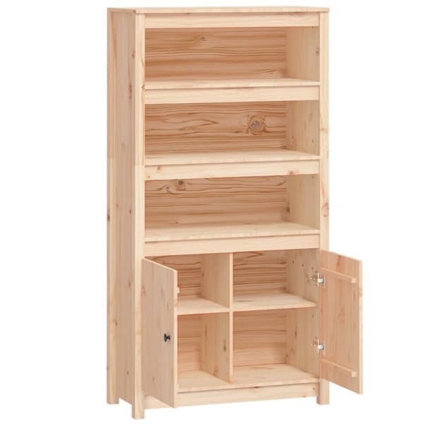 Förvaringshylla 80x35x154 cm massiv furu
