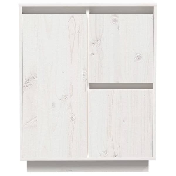 skænk 60x34x75 cm massivt fyrretræ hvid