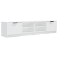 Miniatyrbillede 2 af 10: tv-borde 2 stk. 80x35x36,5 cm konstrueret træ hvid