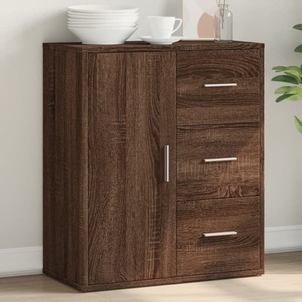 Senkki ruskea tammi 60x31x70 cm tekninen puu