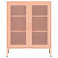 Miniatyrbild 3 av 10: Förvaringsskåp rosa 80x35x101,5 cm stål