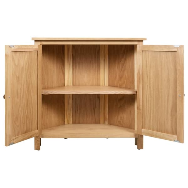 hjørneskab 80 x 33,5 x 78 cm massivt egetræ