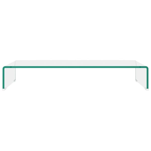TV-bord klarglas 80x30x13 cm