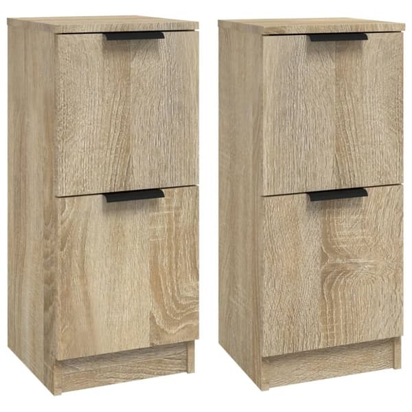 Skänkar 2 st sonoma-ek 30x30x70 cm konstruerat trä