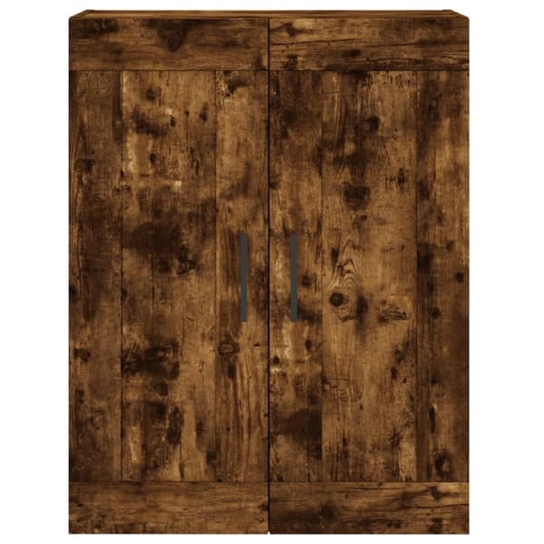 vægskab 69,5x34x90 cm konstrueret træ røget sonoma-eg