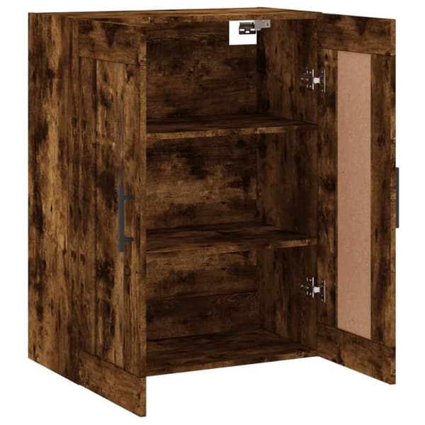 vægskab 69,5x34x90 cm konstrueret træ røget sonoma-eg