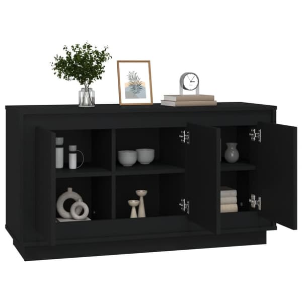 skænk 102x35x55 cm konstrueret træ sort