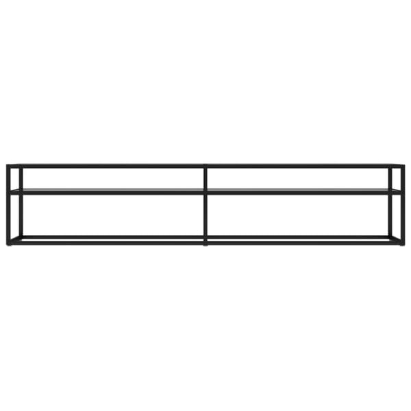 tv-bord 200x40x40,5 cm hærdet glas transparent