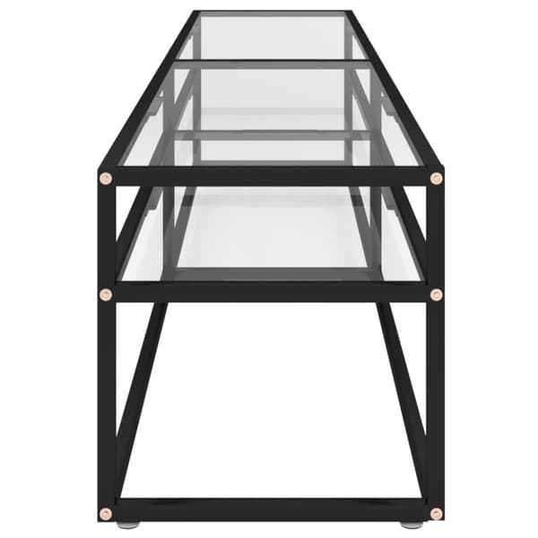 tv-bord 200x40x40,5 cm hærdet glas transparent