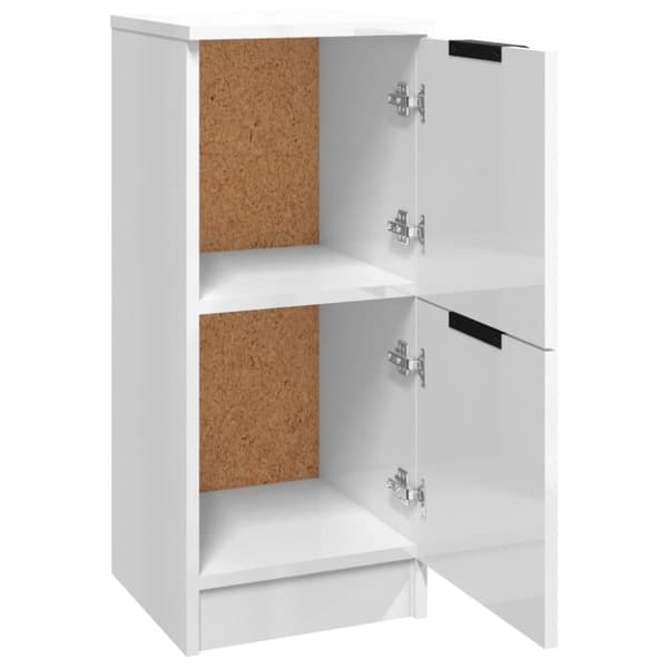 Förvaringsskåp 2 st vit högglans 30x30x70 cm konstruerat trä