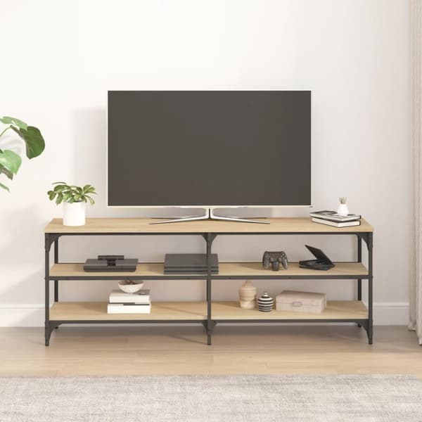 Tv-bänk sonoma-ek 140x30x50 cm konstruerat trä